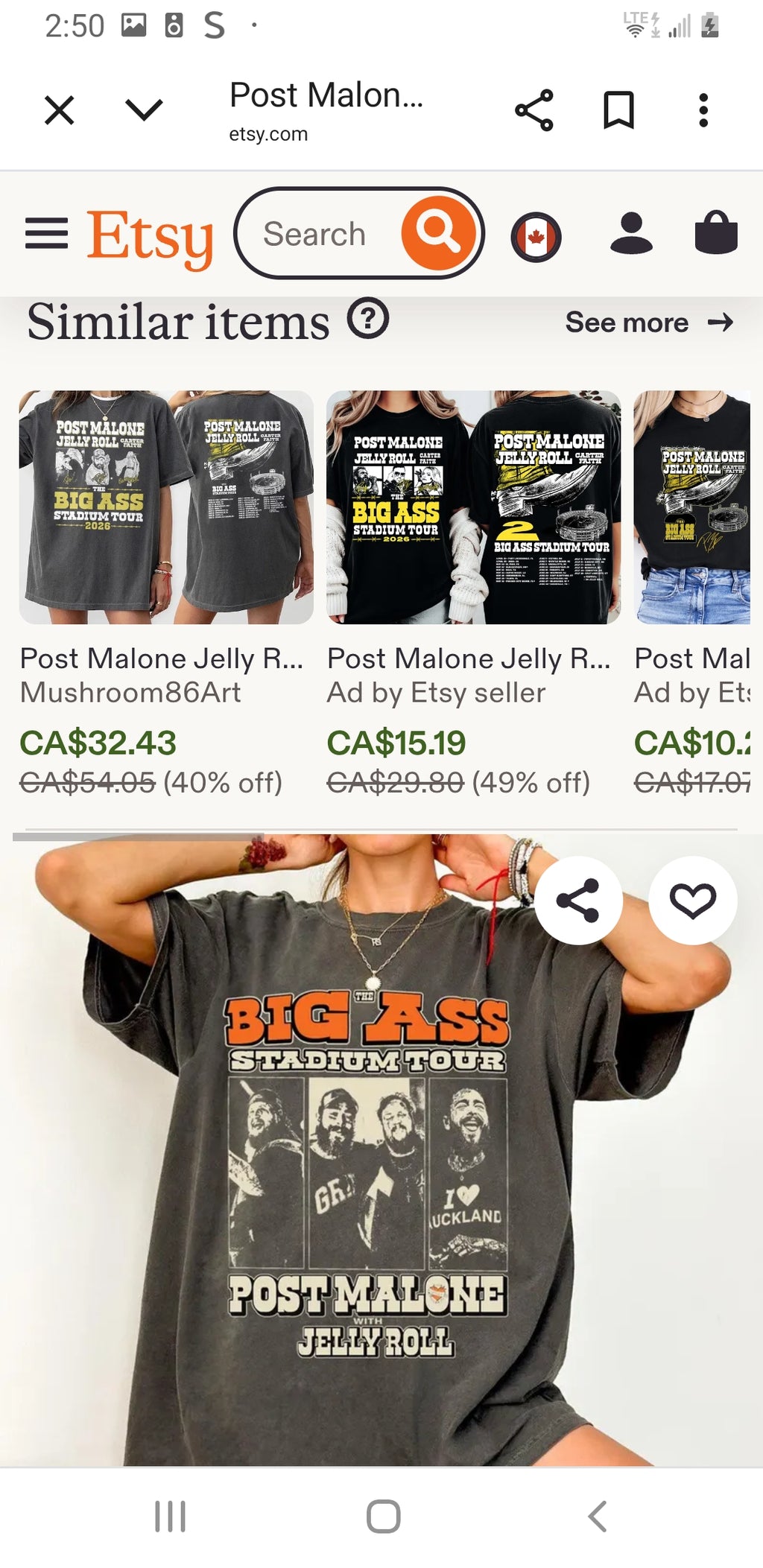 Concert Merch T-Shirts
